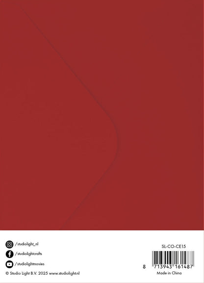 SL Cartes et enveloppes Rouge de Noël Consommables 20 pièces