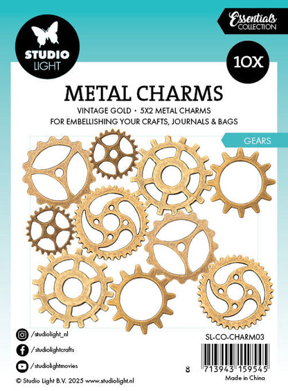 SL Metal Charms Gears Consumables 10 PC