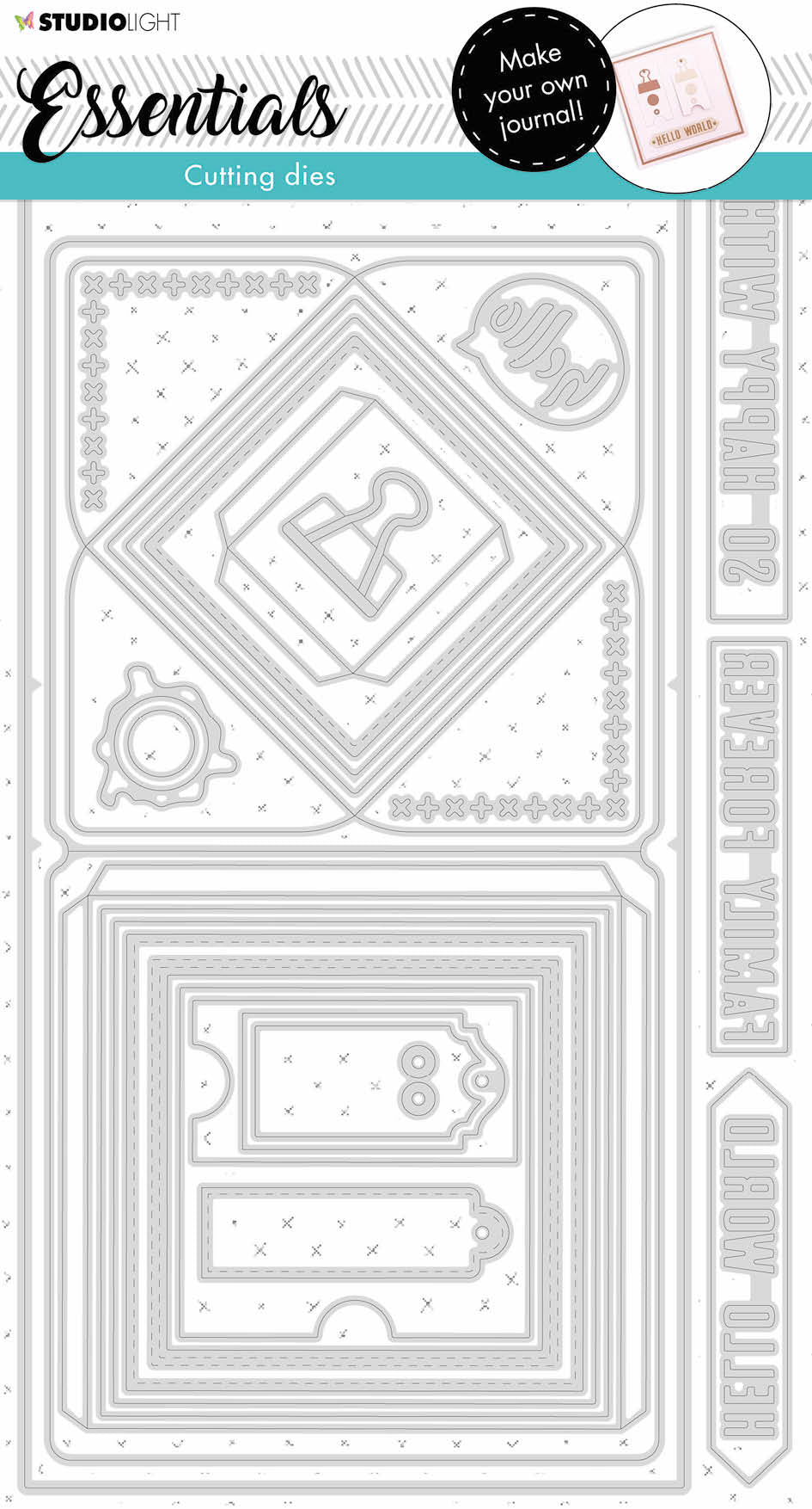 SL Matrice de découpe Carré Journal Essentials 288x153x1mm 1 pièce n°163