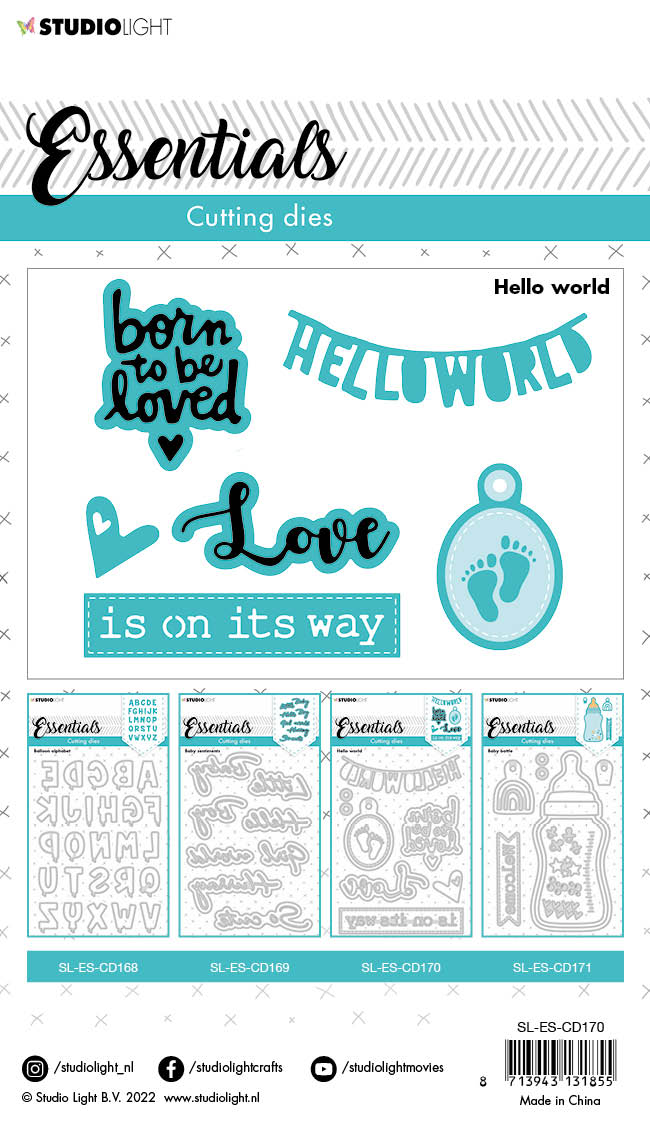 SL Matrice de Découpe Hello World Essentials 105x148x1mm 1 PC n°170