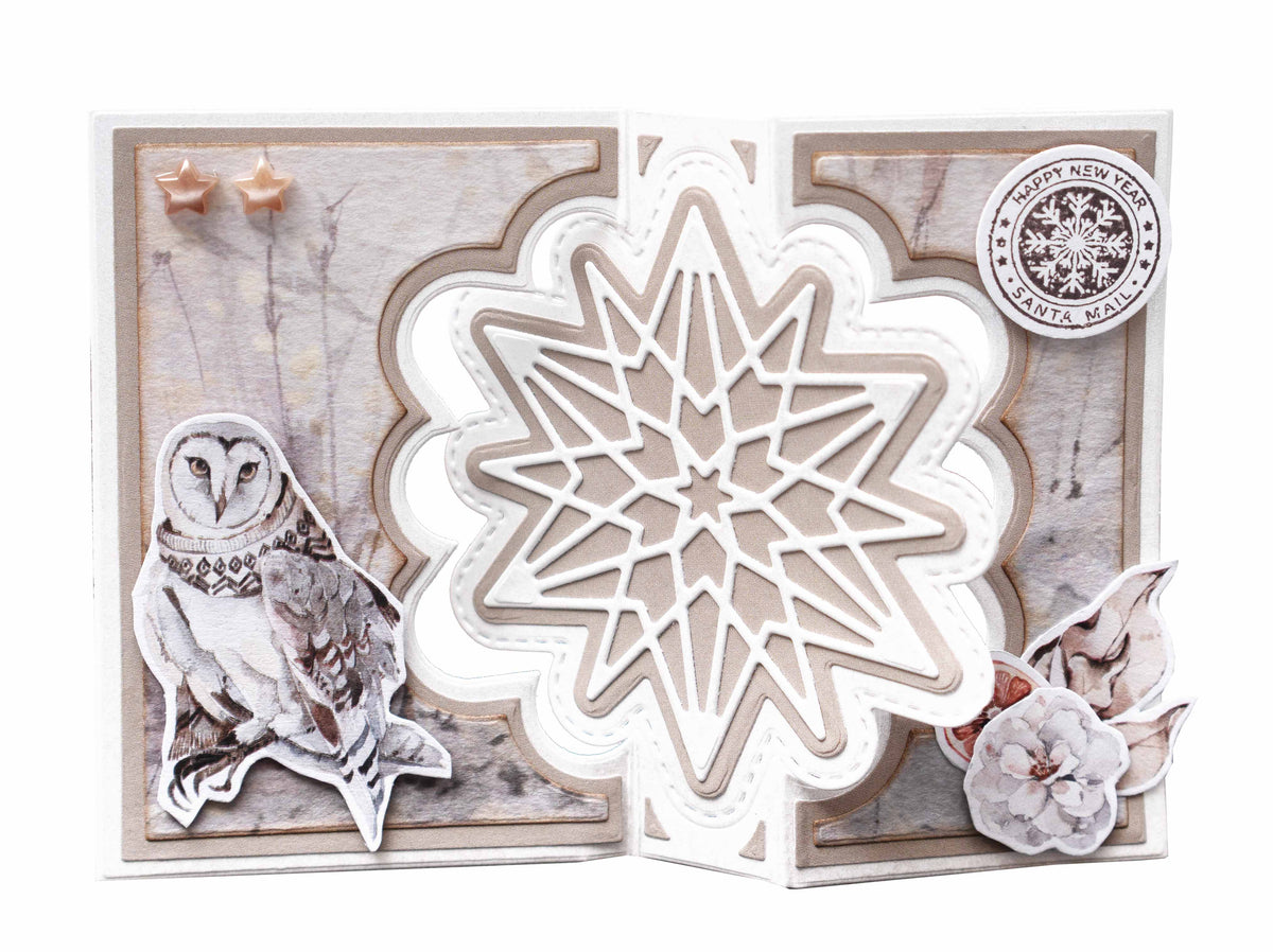 SL Matrices de coupe Étoile de Noël Zig-Zag Éléments essentiels de carte 144x102x1mm 11 PC réf. 257