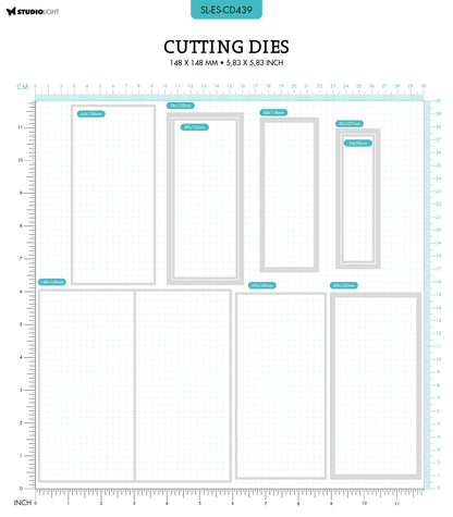 SL Matrices de Découpe Carte Pliée Mini Slimline Essentials 148x148x1mm 9 PC nr.439