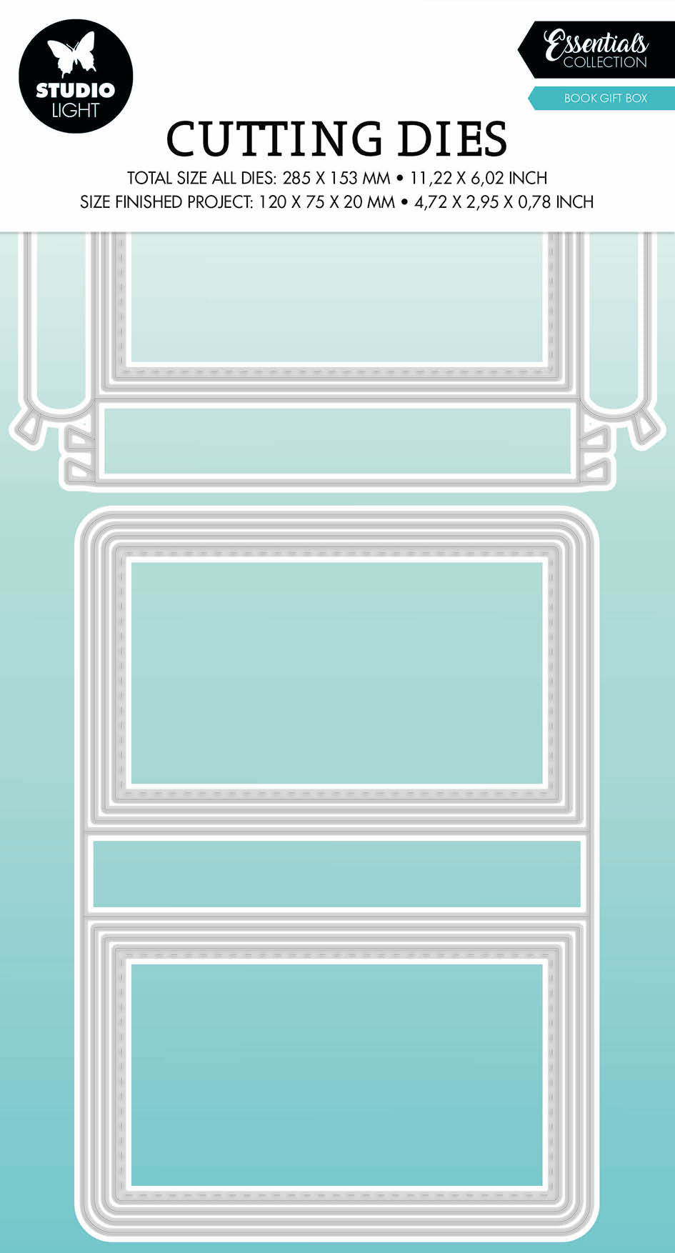 SL Matrice de découpe Boîte livre Essentiels 283x151x1mm 10 pièces n°497