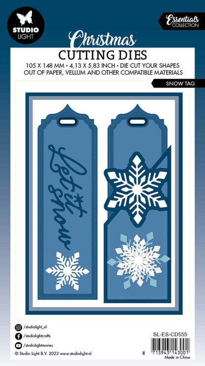 SL Matrices de découpe Étiquettes de Noël Indispensables 100x142x1mm 12 PC n°555
