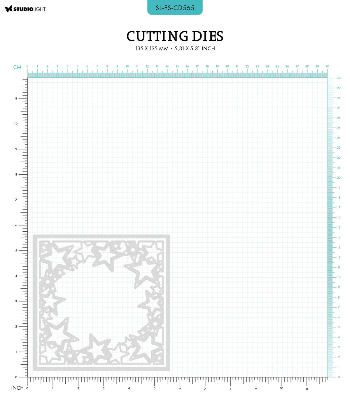 SL Matrice de découpe Etoile Carré Essentiels 135x135x1mm 2 pièces n°565