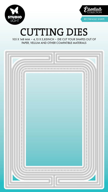 SL Matrices de découpe Rectangle Forme de Carte Essentiels 8 pièces