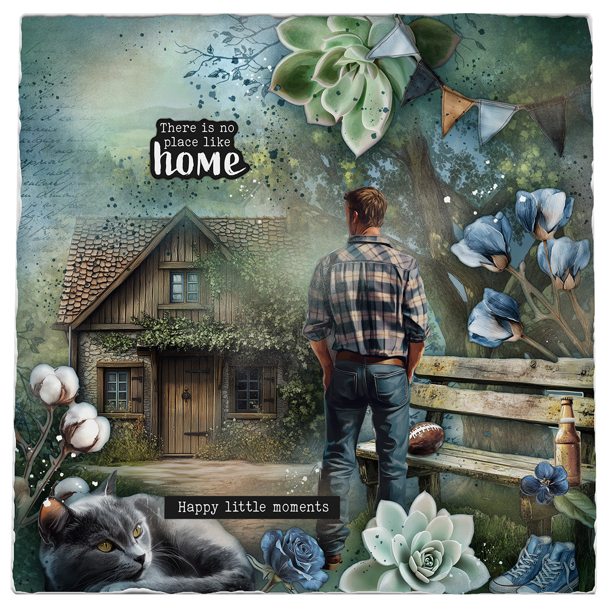 SL Paper Elements Denim Weekends Essentials 105x148x4mm 36 Pièces