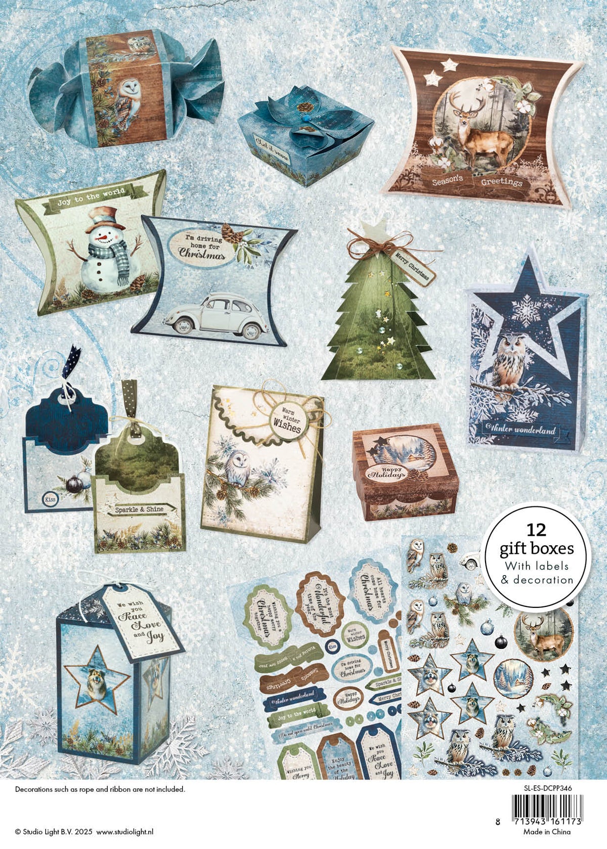 SL Coffrets Cadeaux DIY Essentiels Hiver Merveilleux 12 Feuilles