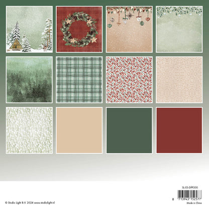Bloc de papier SL Design Festive Forest Essentials 36 feuilles