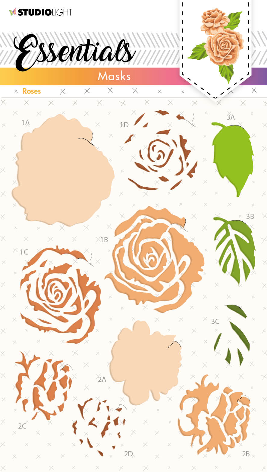Masque SL Roses Essentials 150x210x1mm 1 pièce n°125