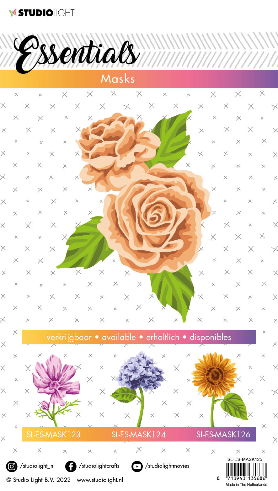Masque SL Roses Essentials 150x210x1mm 1 pièce n°125
