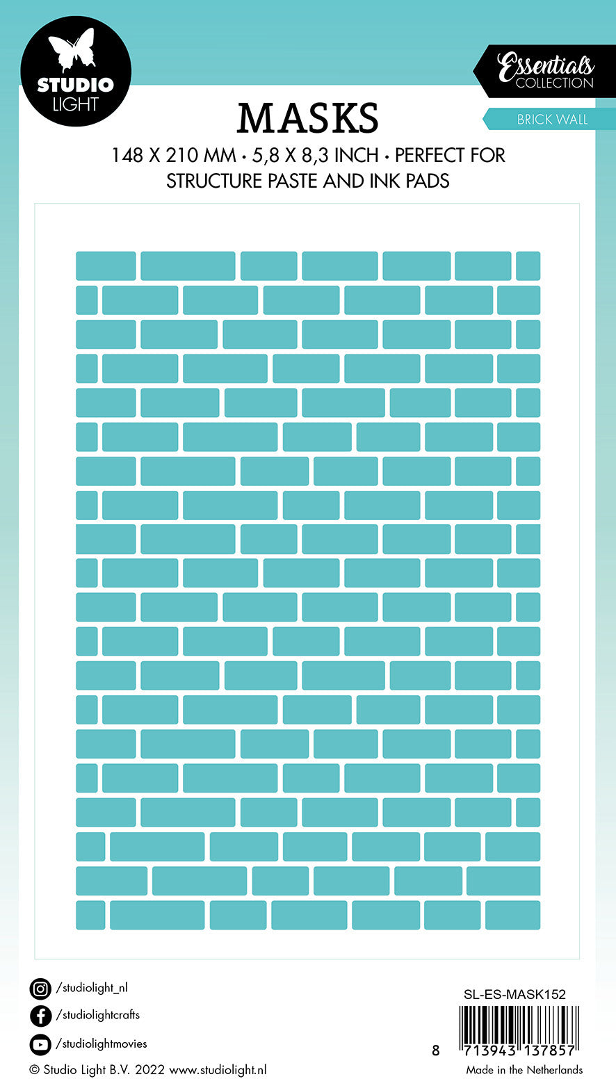 Masque SL Mur de briques Essentiels 150x210x1mm 1 PC nr.152