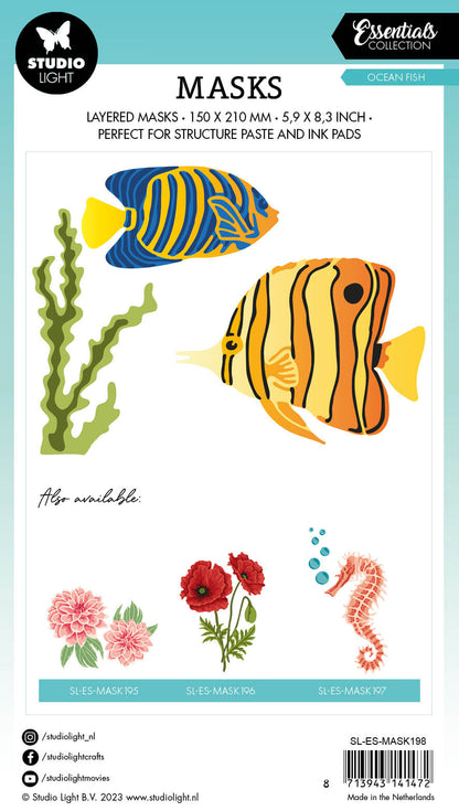 Masque SL Océan Poissons Essentiels 150x210x1mm 1 PC n°198