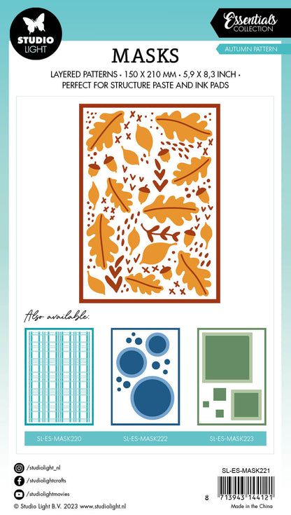 Masque SL Motifs d'Automne Essentiels 150x210x1mm 1 pièce n°221