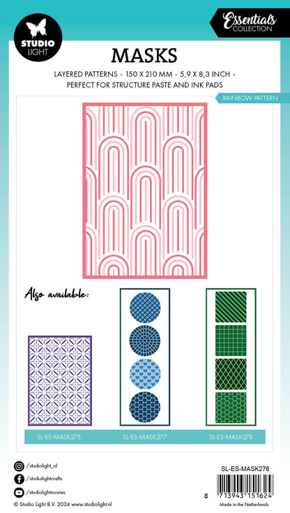 Masque SL motif arc-en-ciel Essentials 1 pièce