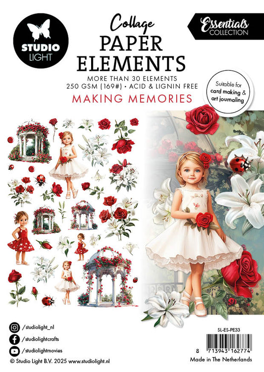 SL Paper Elements Making Memories Essentials 35 Pieces