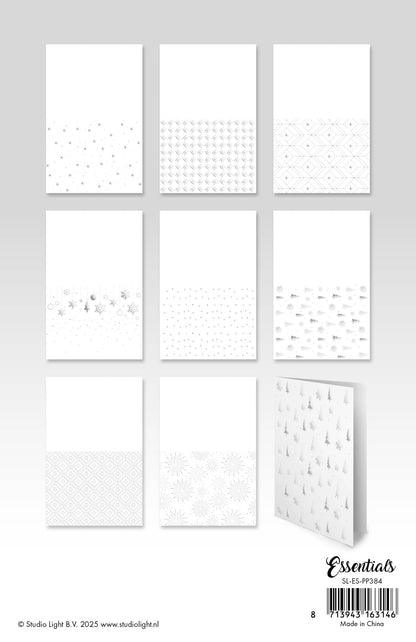 SL Cartes métallisées Motifs argentés Essentiels 24 feuilles