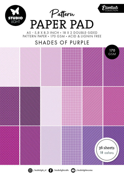 SL Pattern Paper Pad Shades Of Purple Essentials 36 SH