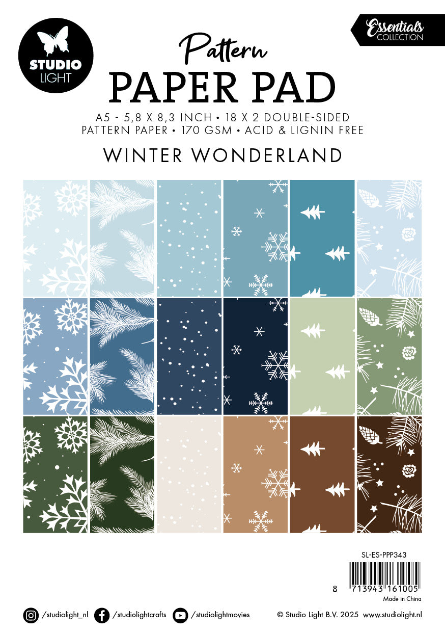 SL Pattern Paper Pad  Winter Wonderland Essentials 36 Sheets