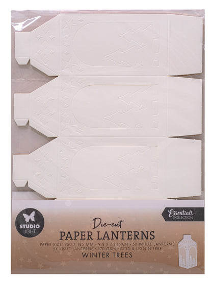 SL Lanternes découpées papier Arbres d'hiver Essentiels 10 feuilles