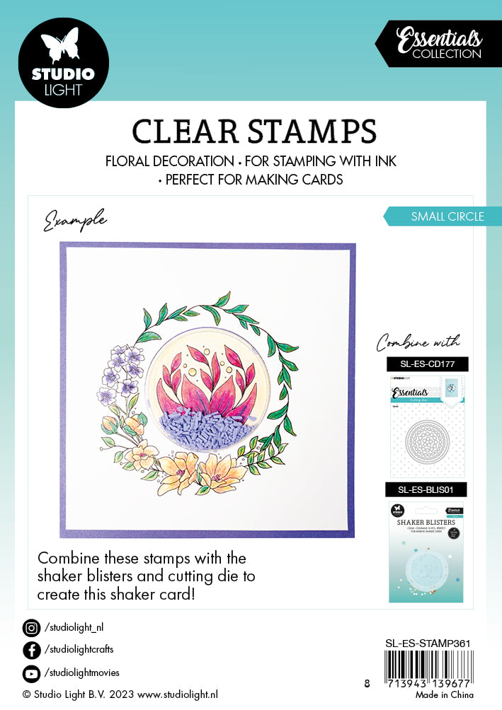 SL Tampon Transparent Petits Cercles Essentiels 93x95x3mm 2 PC n°361