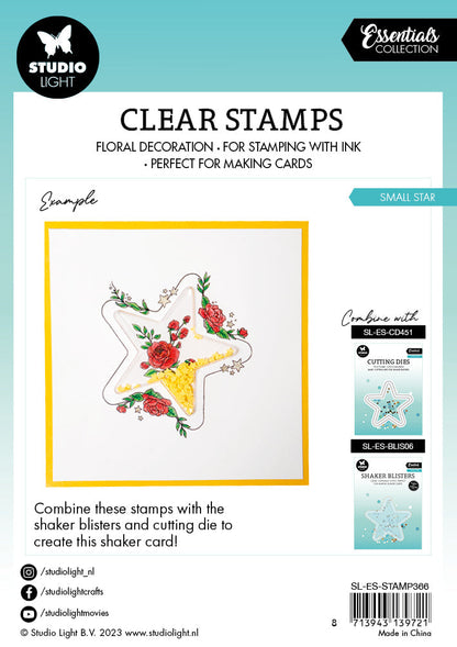 SL Tampon transparent Petites étoiles essentielles 99x99x3mm 9 PC nr.366