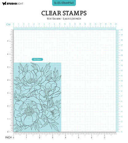 SL Tampon transparent Pivoines Essentials 93x136x3mm 1 PC n°541
