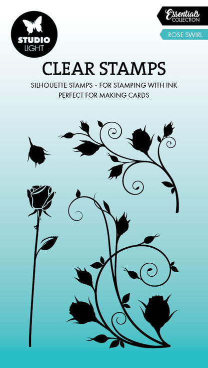 SL Tampon transparent Volutes de roses Essentiels 4 pces