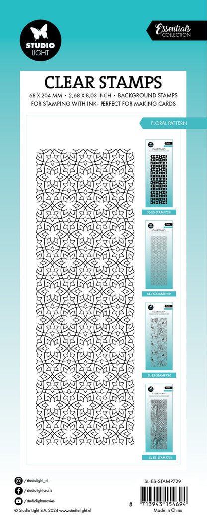 SL Tampon transparent Motifs floraux essentiels 1 pièce