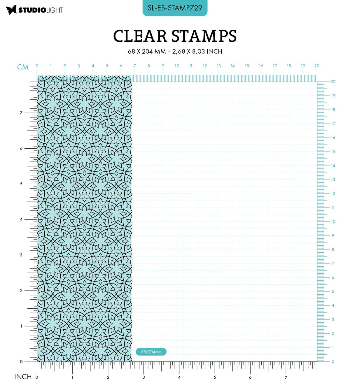 SL Tampon transparent Motifs floraux essentiels 1 pièce