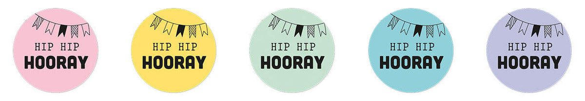 SL Stickers Hip Hip Hooray Essentials ø30mm 100 PC