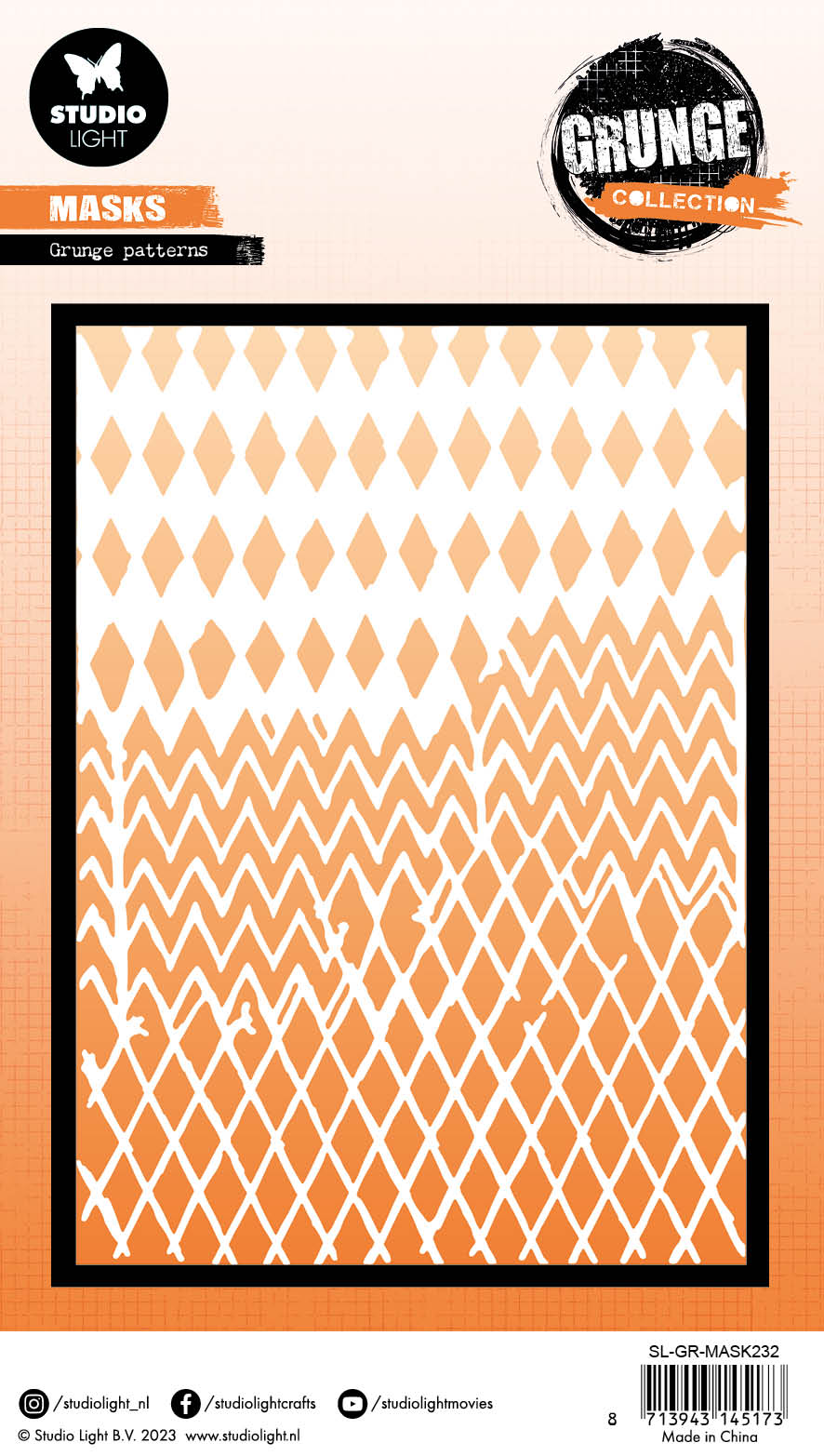 SL Mask Grunge Patterns Grunge Collection 150x210x1mm 1 pièce n°232
