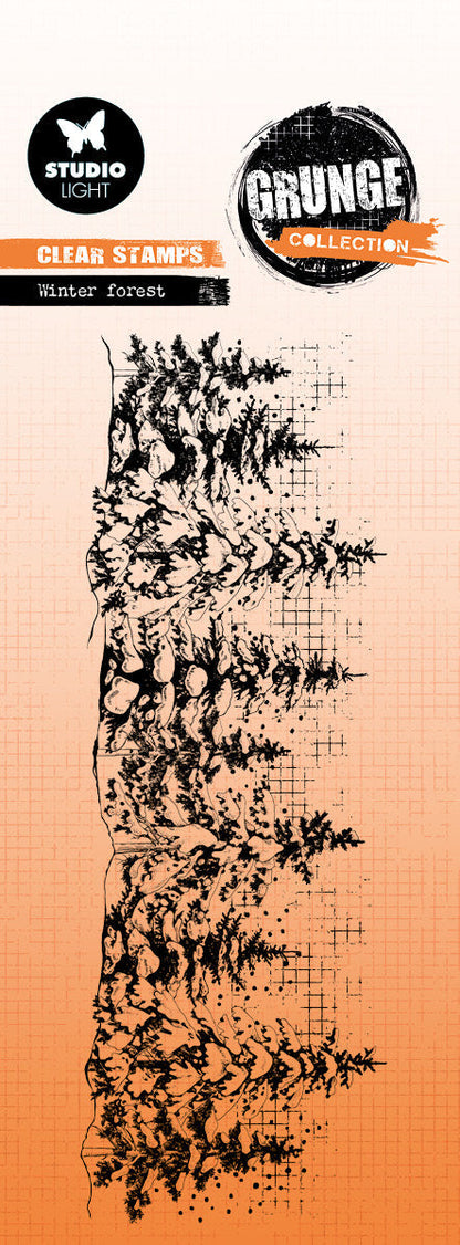 SL Tampon transparent Collection Hiver Forêt Grunge 1 Pièce