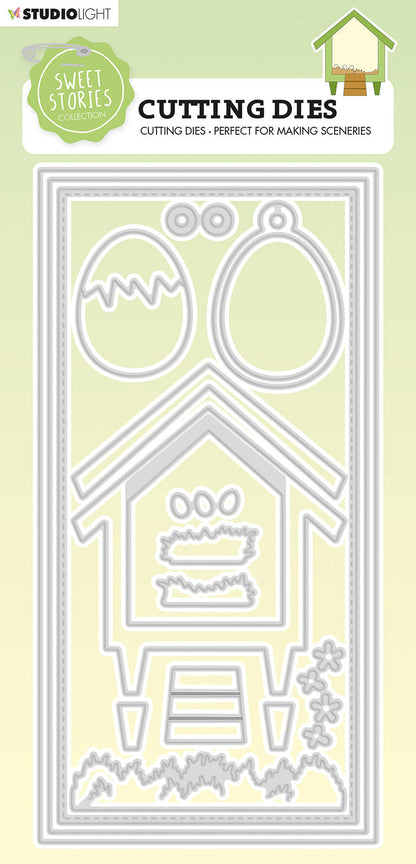 Matrice de découpe en acier inoxydable Poulailler Sweet Stories 130x270x1mm 17 pièces n°207