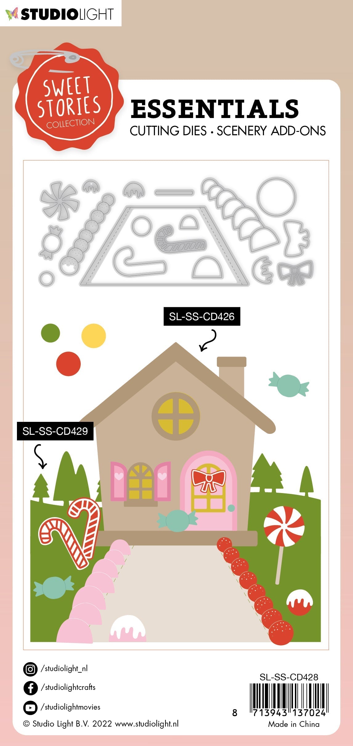 SS Matrice de découpe pour bonbons Sweet Stories Essentials 60x148x1mm 18 pièces n°428