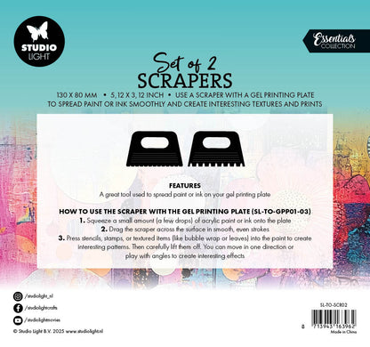 SL Scrapers Set of 2 Tools 160x150x4mm 2 Pieces