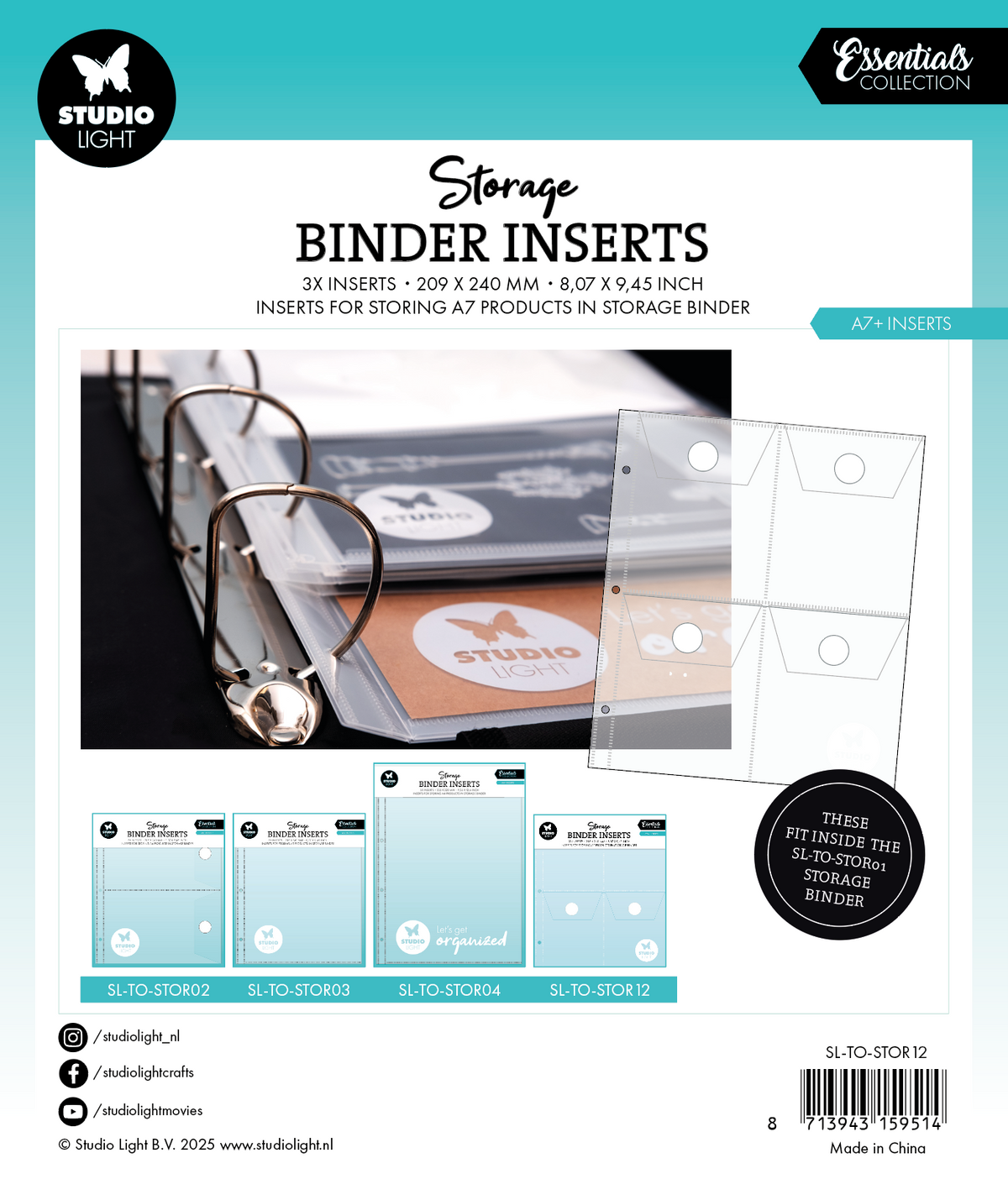 SL Rangement Insert 3x Inserts Pour A7+ Essentials 3 Pièces