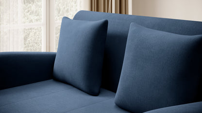 Ario Condo Style 2 Seater Storage Sleeper Sofa - Blue