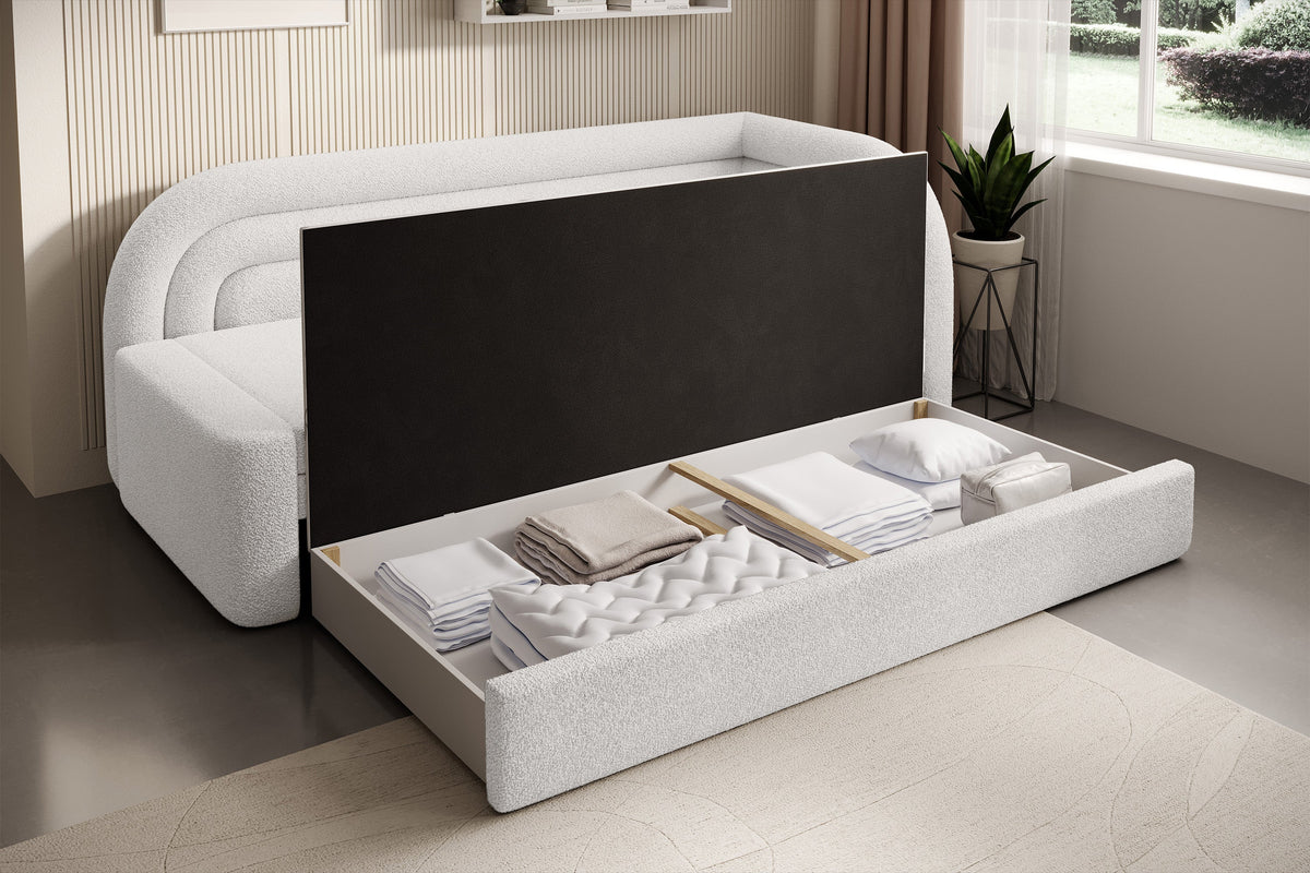 Canapé convertible Fabillo - Blanc nacré