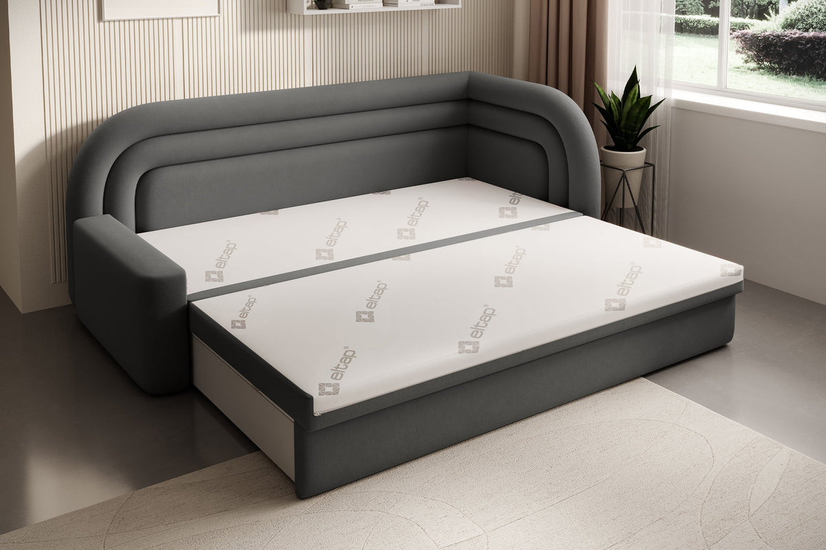 Fabillo Storage Sleeper Sofa - Dark Grey