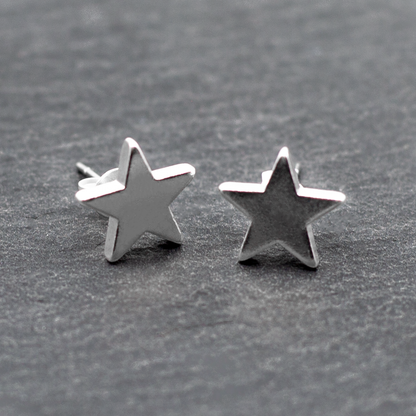 Boucles d'oreilles clous étoiles en argent