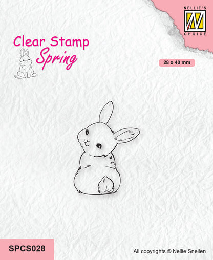 Tampon transparent Nellie's Choice Printemps - Lapin mignon-3