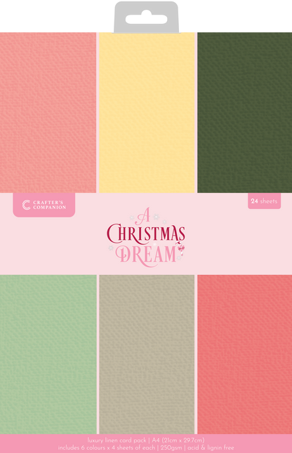 Sara Signature A Christmas Dream Luxury Linen Card - A4
