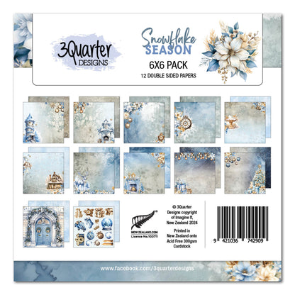 3Quarter Designs Snowflake Season 6x6 Paper Pack