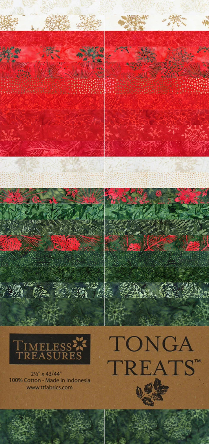 Tonga Batik Mistletoe - 2.5" Strips - 40 pieces