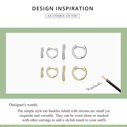 Stunning 925 Sterling Silver Small Hoop Earrings - Chic And Timeless