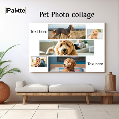 Toile photo collage 36″x24″ 5 blocs et texte