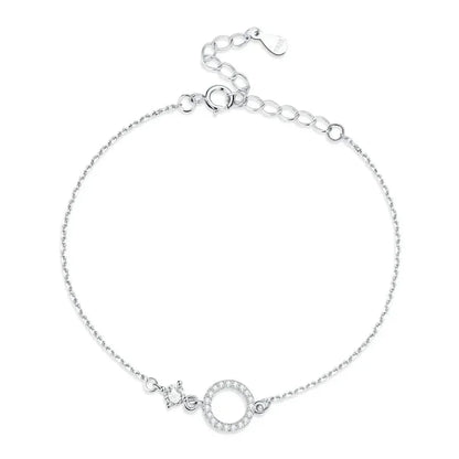 925 Sterling Silver Ring Chain Bracelet