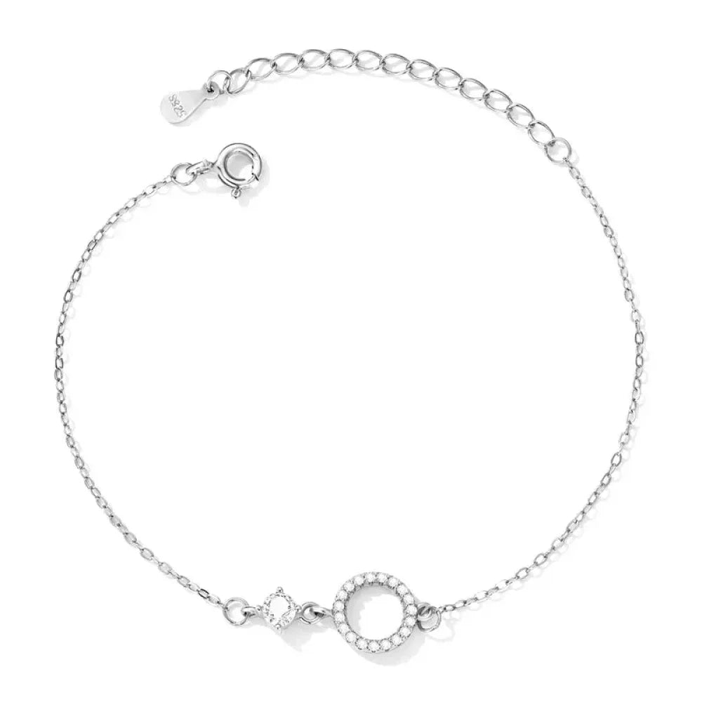 925 Sterling Silver Ring Chain Bracelet