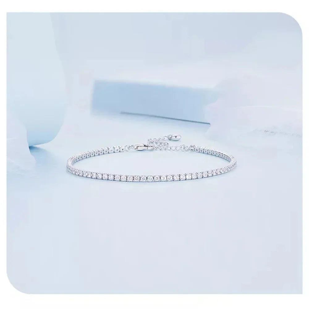 925 Sterling Silver CZ Tennis Bracelet